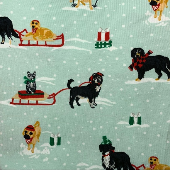 LANDSEND Women's Plus Size Cotton Knit Pajama Set Long Sleeve T-Shirt and Pants - Picture 3 of 3